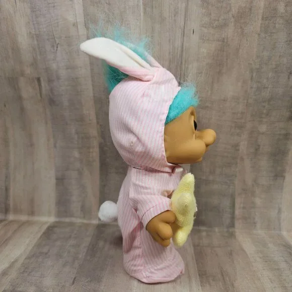 Troll Easter Bunny Russ Doll Bunny Blue Hair - Picture 4 of 9